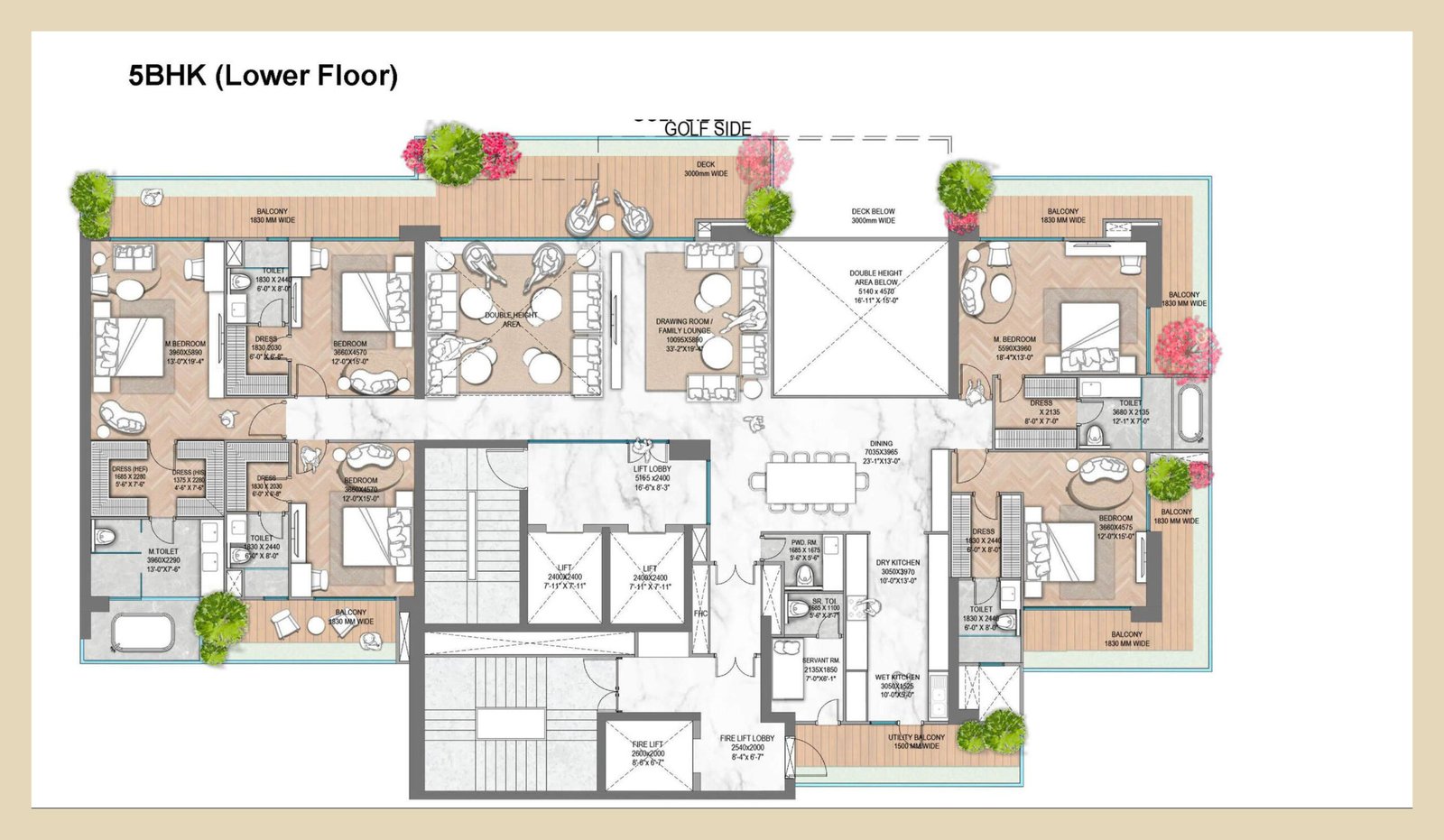 5BHK  Lower Floor